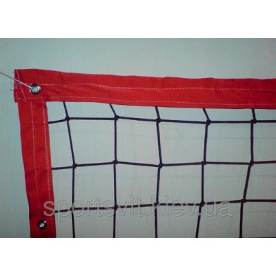 Сетка волейбольная пляжная 8 м (обшитая с 4 сторон) с тросом Сетка волейбольная пляжная 8 м (обшитая с 4 сторон) с тросом